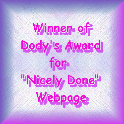 Dody's Award for Nicely Done Webpage